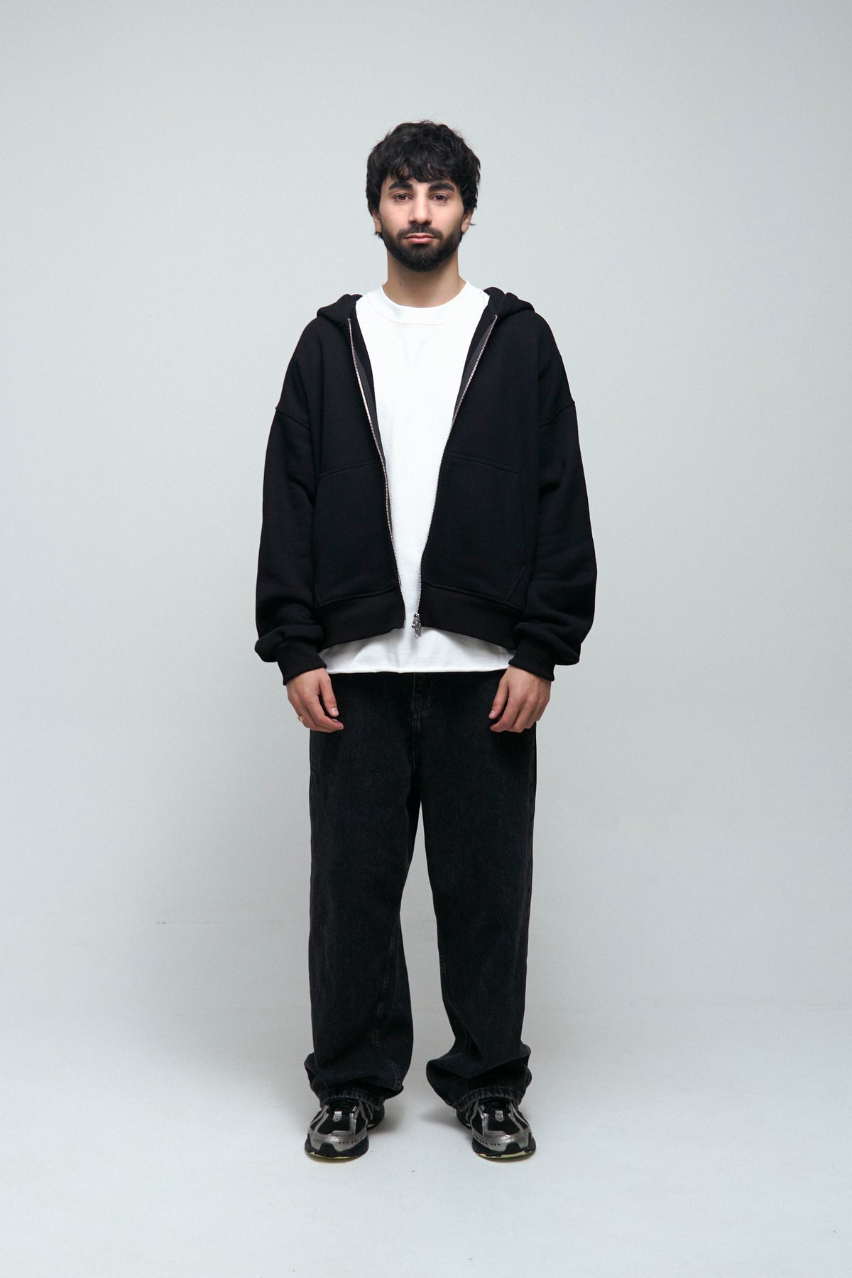 Black Zip-Hoodie Relax Unisex