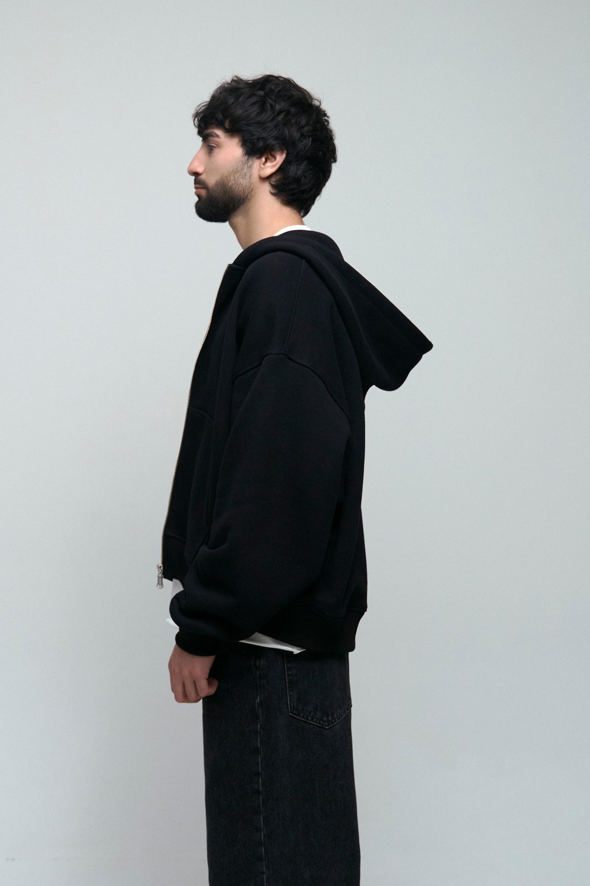 Black Zip-Hoodie Relax Unisex