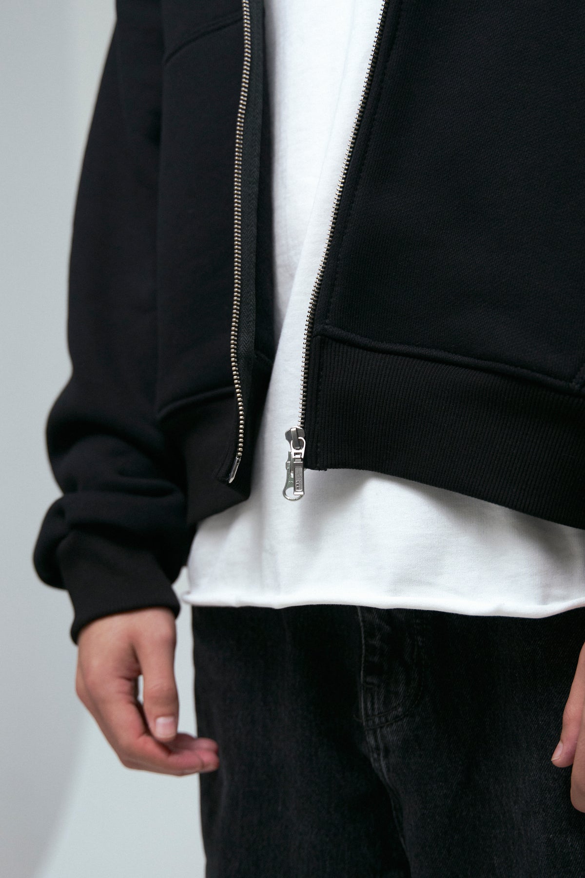 Black Zip-Hoodie Relax Unisex