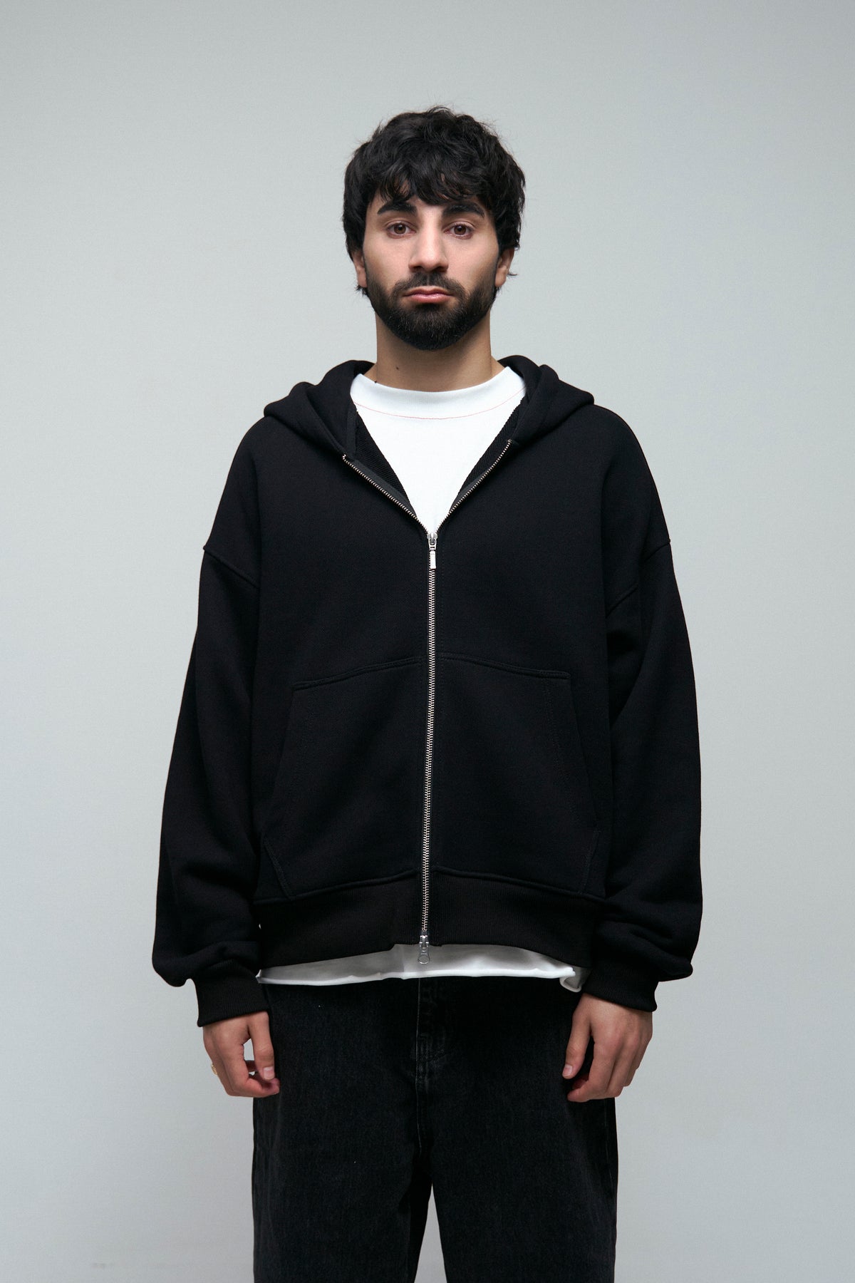 Black Zip-Hoodie Relax Unisex
