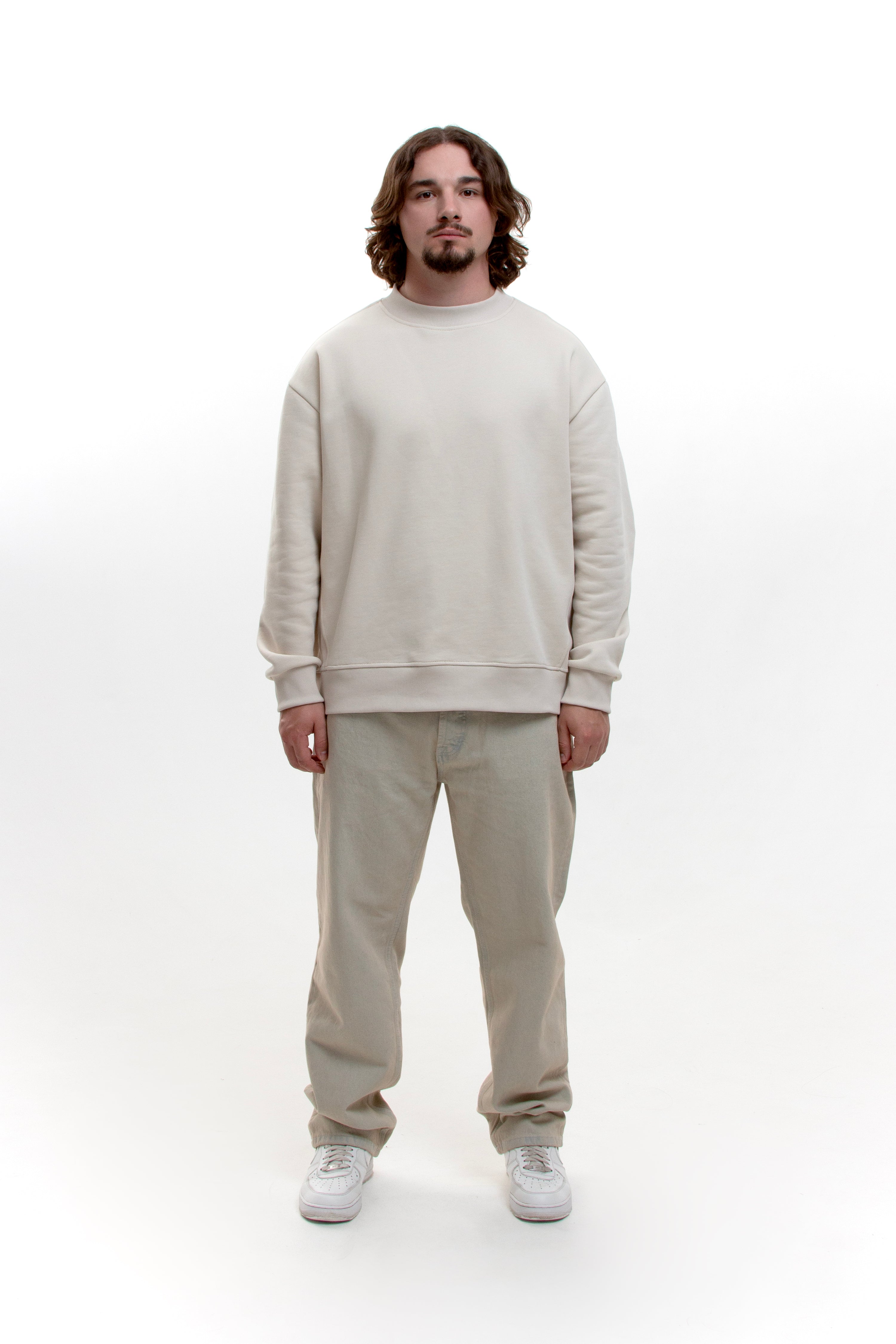 Beige Sweatshirt Relax Unisex