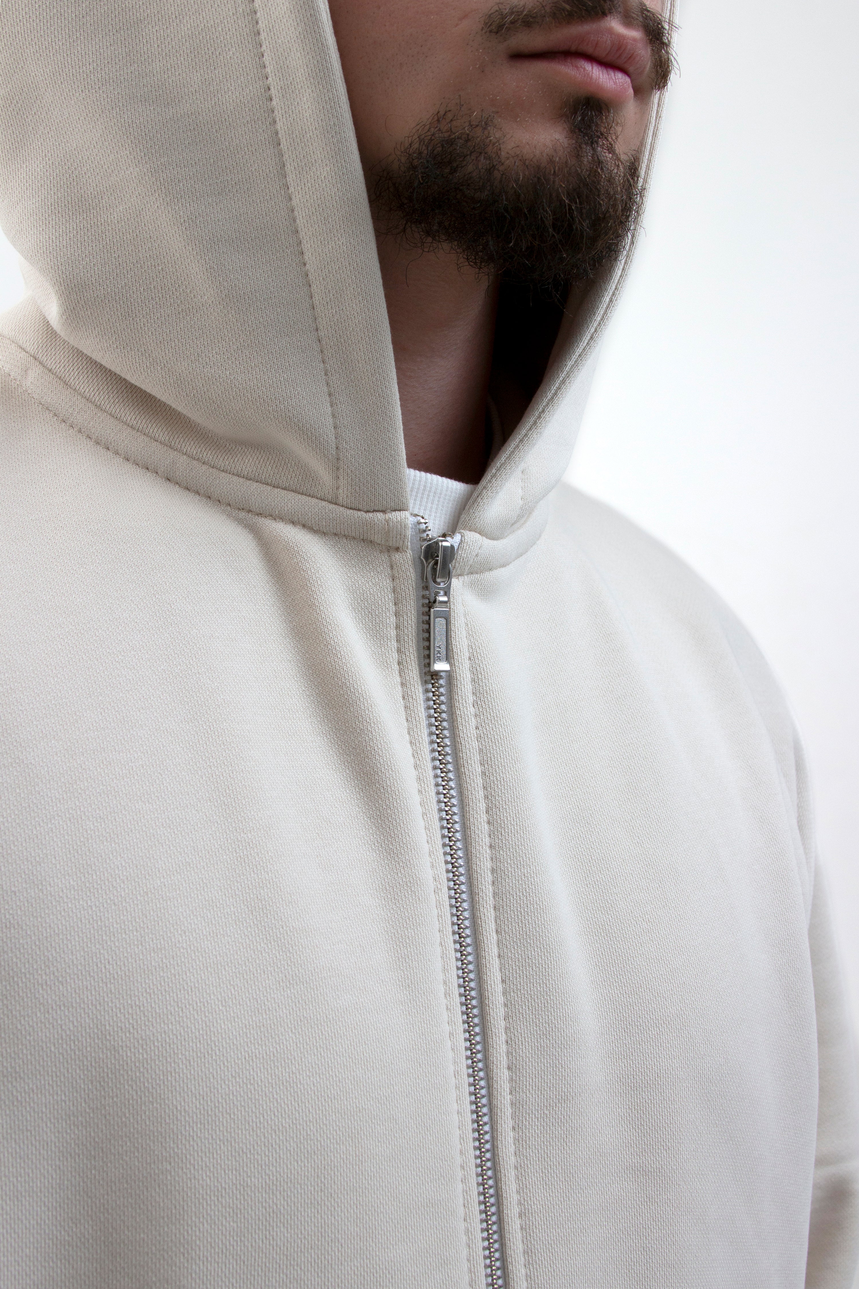 Beige Zip-Hoodie Relax Unisex